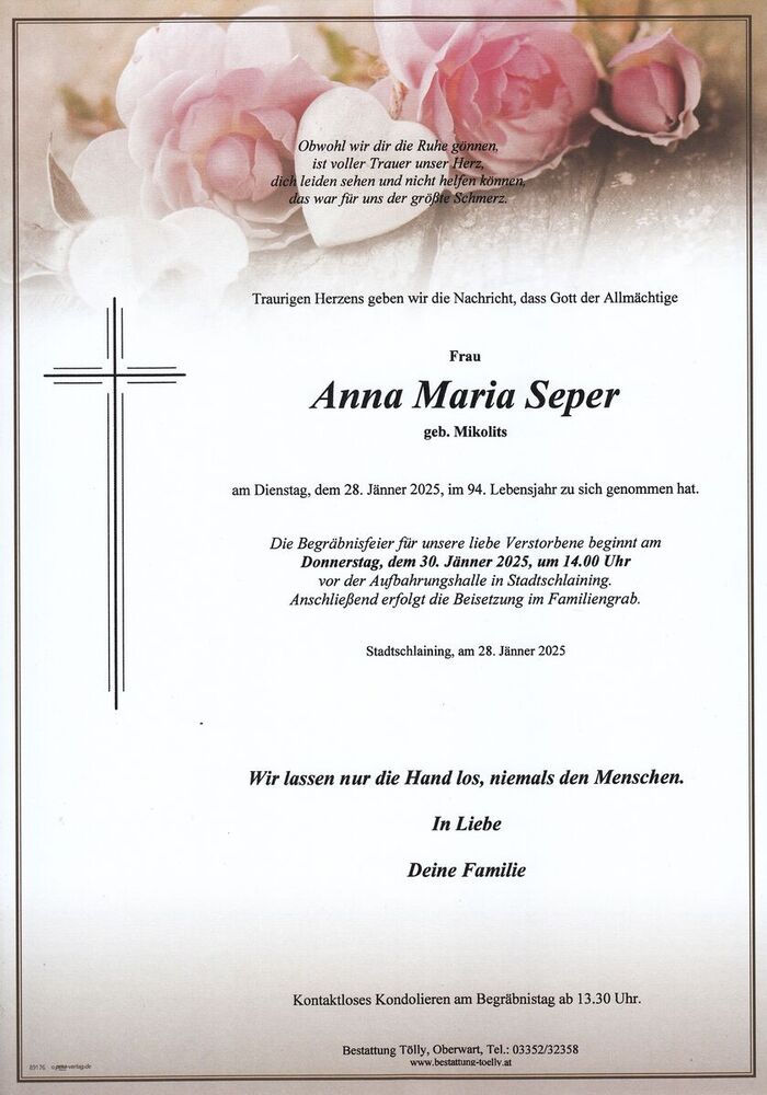 Parte Anna Maria Seper